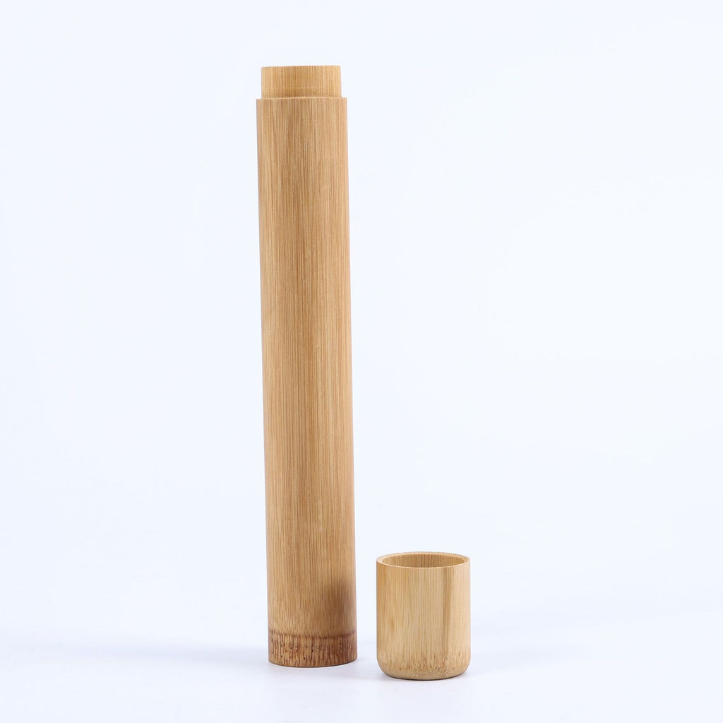 Bamboo Toothbrush Novelty Wooden Teeth Brush Soft-bristle Bamboo Fiber Wooden Handle Bamboo Tube Charcoal Set