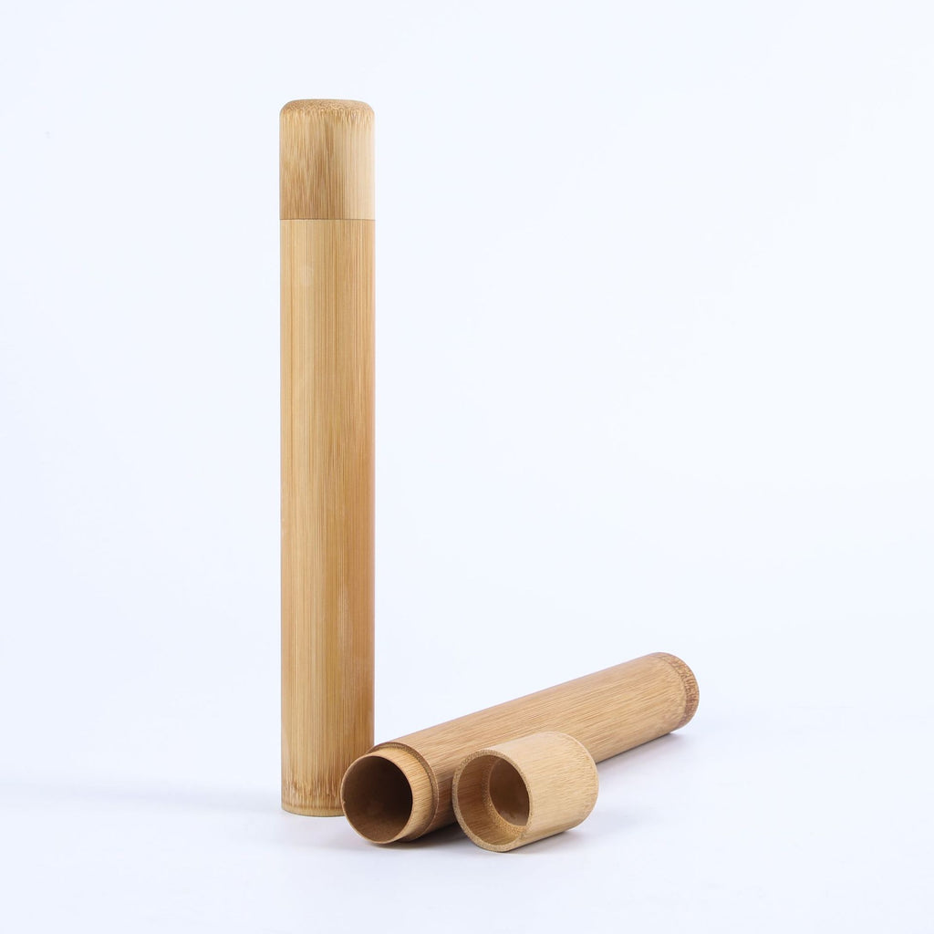Bamboo Toothbrush Novelty Wooden Teeth Brush Soft-bristle Bamboo Fiber Wooden Handle Bamboo Tube Charcoal Set