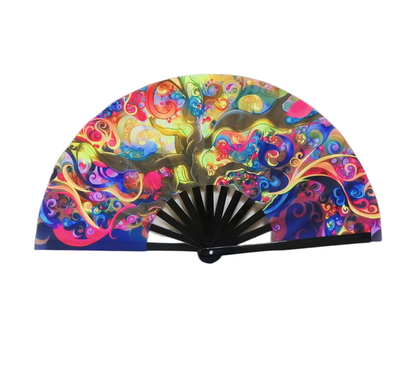 Fluorescent Printing On Bamboo Bone Fan
