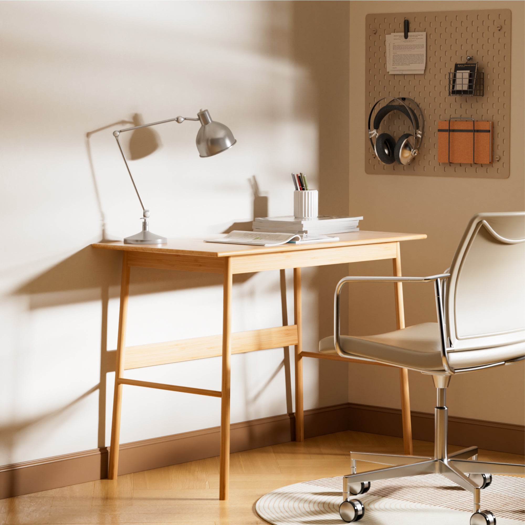 New Design Computer Desk, Bamboo Writing Desk, Modern Simple Work Desk For Home Office, Gaming Desk Study Table